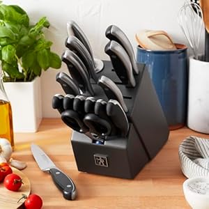 HENCKELS Forged Synergy East Meets West Knife Block Set, 16 Piece, Black HENCKELS Forged Synergy East Meets West Knife Block Set 16 Piece Black