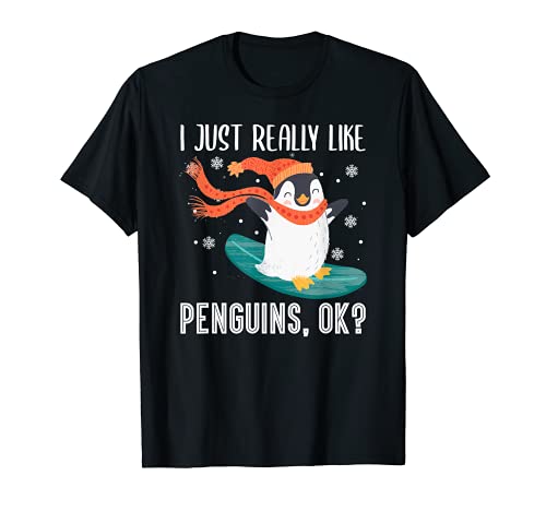 J'aime vraiment les pingouins Ok - Girl Boy Kids Penguin T-Shirt
