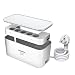 Steckdosenleiste USB mit Kabelbox Weiß, Mehrfachsteckdose Überspannungsschutz mit 5 Steckdosen und 3USB,Schreibtisch Organizer, Kabel Organizer Box mit Steckdosenadapter, 29.5 * 14 * 14CM, 2M Kabel