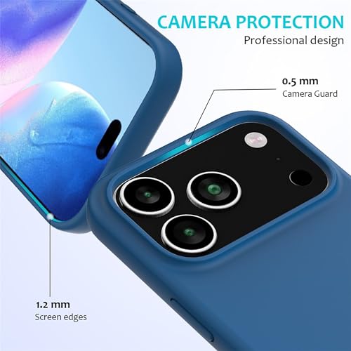 Image of ArmourPro Silicone Back Case for iPhone 17 Pro Max, Soft-Touch Case | Light Blue