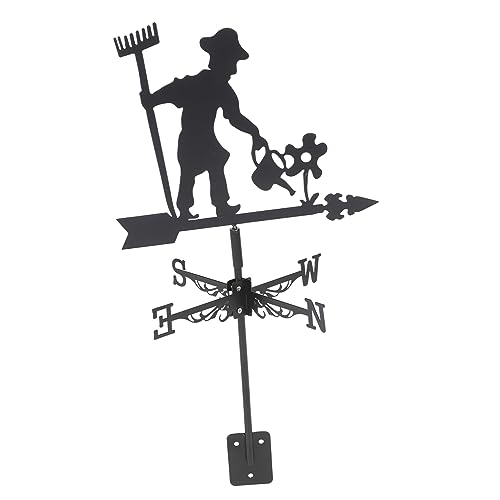 SUPVOX Veleta de Jardín de Hierro Decorativa Resistente y Duradera Indicador de Dirección del Viento para Patio y Exteriores Complemento Práctico para Decoración de y Jardines