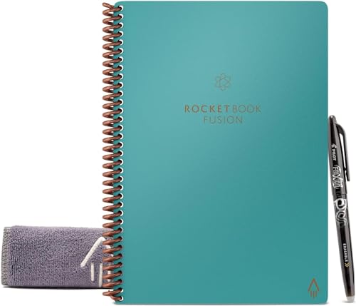 Rocketbook Fusion Smart Reusable Executive Size Notebook, 6