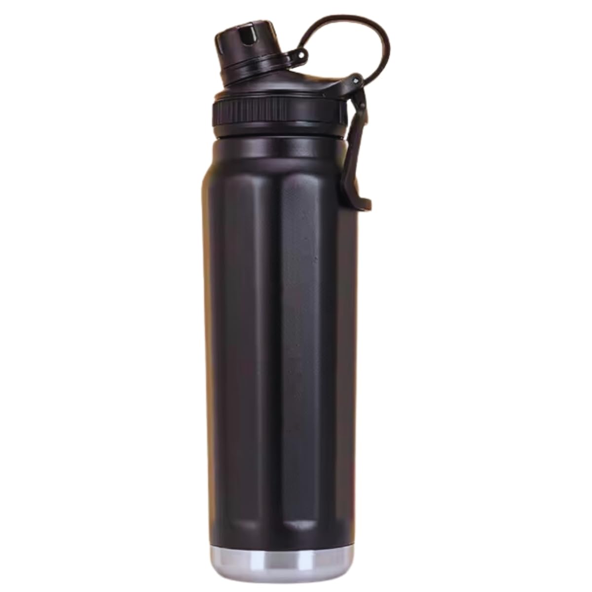 Garrafa Térmica de Água Inox 800ml Esportiva Isolamento a Vácuo PREMIUM Mantém Bebidas Quentes e Frias Academia Trilha Passeio (Preto)