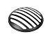 5.75" Pulgadas Negro Rejilla Parrilla Metal Faro Funda para Motocicleta Brat Moto