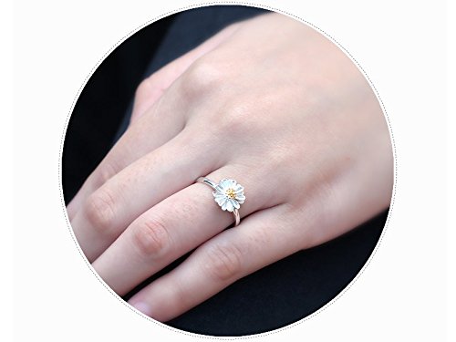 Helen De Lete Lovely Daisy Sterling Silver Open Ring #TOP1