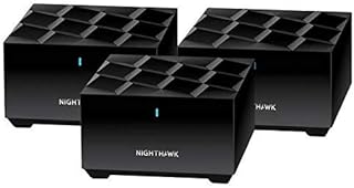 Netgear Nighthawk Whole Home Mesh WiFi 6 System, 3-Pack (Renewed), BLK
