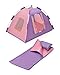 Badger Basket Doll Tent for 18" Dolls with Sleeping Bag & Travel Bag - Pink/Purple