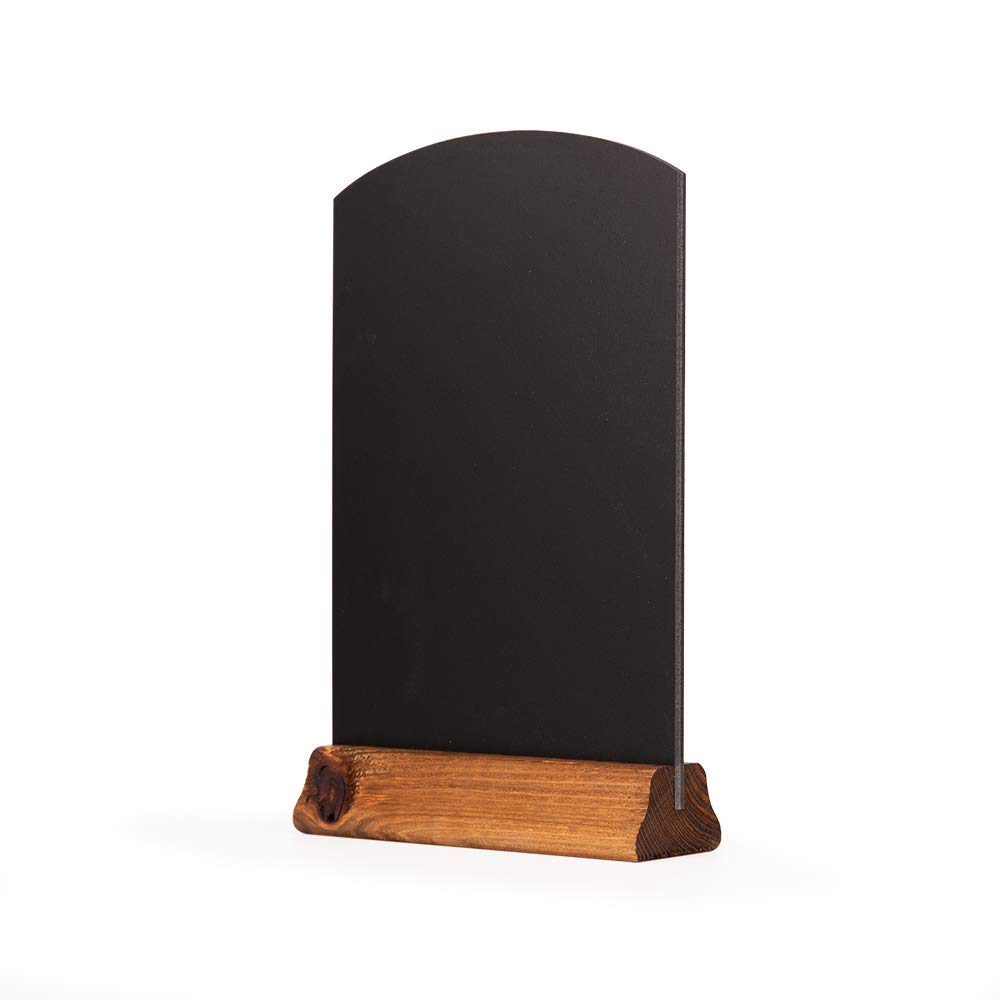 Chalkboards UK - Lavagna da Tavolo con piedistallo in Legno, Formato A4, Confezione da 5, Colore: Marrone Rustico, 36 x 24 x 22 cm