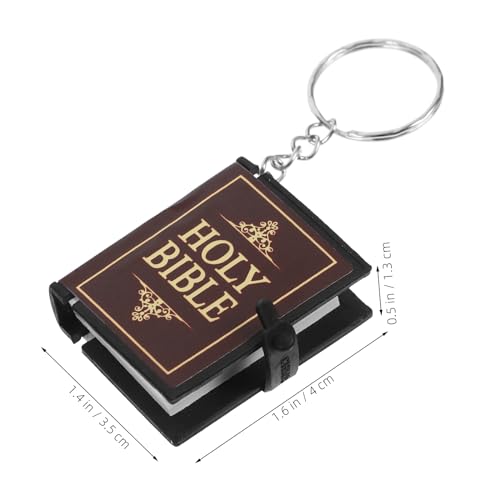 LOGOFUN 16 peças mini chaveiro bíblico pequeno anel chave bíblia minitura livro bíblico chaveiro par