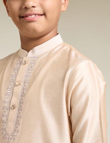 Image of Amazon Brand - Symbol Boy's Festive Rayon Kurta Pajama Set