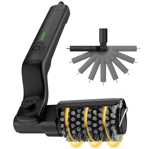 Brosse rotative électrique pour barbecue extérieur, sans fil et rechargeable, réglable à 180 °, rotation à 360 °, outils de nettoyage automatiques en acier inoxydable pour barbecue en plein air