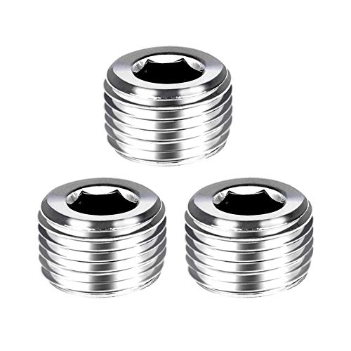 Joywayus 3Pcs Stainless Steel Internal Hex Thread Socket Pipe Plug 1/2"Npt Male #TOP10