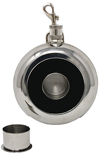 Vanity Custom-Shaped 8 Oz Round Alcohol Liquor Flask With Shot Glass (Made From 304 (18/8) Food Grade Stainless Steel) #TOP2