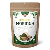 Organic Moringa Leaf Powder – USDA Certified Green Superfood | Natural Energy & Immune Support – Vegan, Non-GMO, Gluten-Free – Pure Raw Moringa for Smoothies, Teas, Cooking – 8oz Resealable Pouch