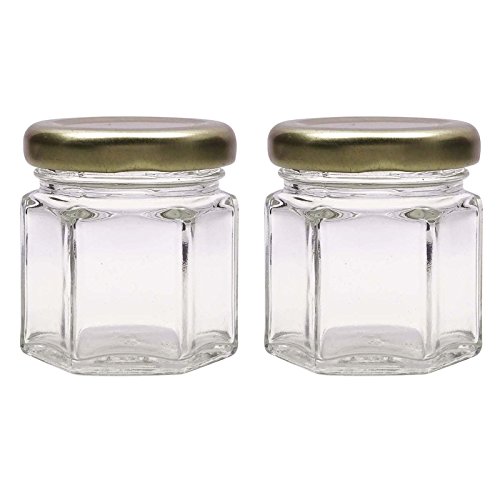MT Bottles & Jars 30ml Leeren Klare Glas mit Licht Gold-Cap Aromakosmetik Lippenbalsam und Creme- Packung mit 2