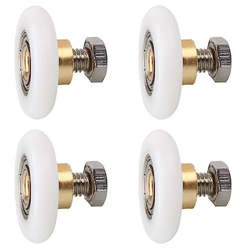 4 Piezas Ruedas Mampara Ducha, Rodamientos Mampara Ducha, Rodillos Mampara Ducha, Ruedas Repuesto para Puertas Corredizas Puertas Ducha, Piezas Repuesto, Rueda única (25 mm)