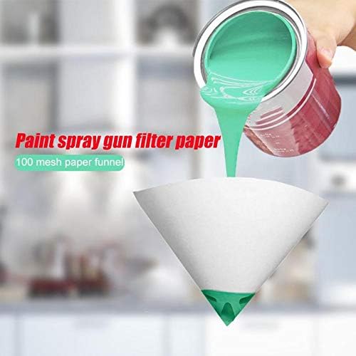 Drip Collapsible Pourover Silicone Paint Funnel Filter, with 100 Pack 100 Micron Paint Cone Paint Strainers