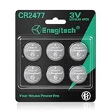 Enegitech CR2477 Lithium Button Battery Coin 2477 3V Button Cell​​ for Wall Clocks, Hygrometers, Electronic Scales, Smart Meters, Compatible with Ecobee Smart Sensor Coin Cell (6 Pack)