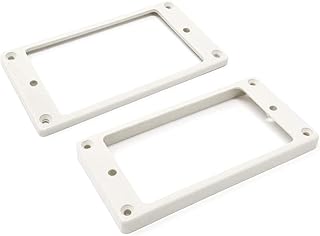 Vintage Forge White Flat Bottom Humbucker Pickup Mounting Ring Set (Bridge & Neck) for Epiphone Guitars HR1300F-WHT