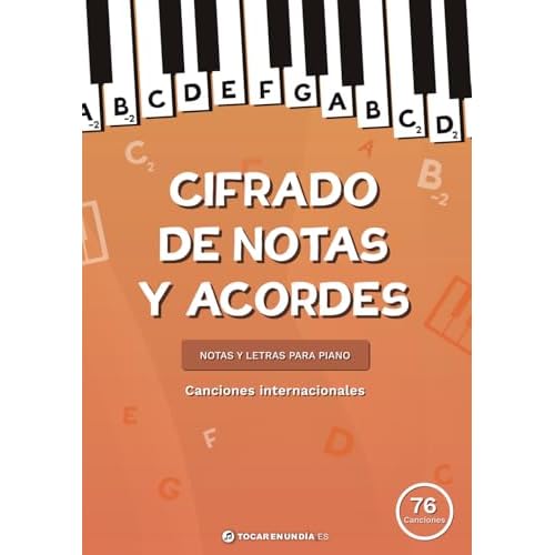 Cifrado de notas y acordes. Canciones internacionales.: Notas y letras para piano