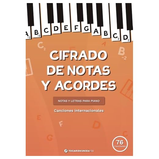 Cifrado de notas y acordes. Canciones internacionales.: Notas y letras para piano