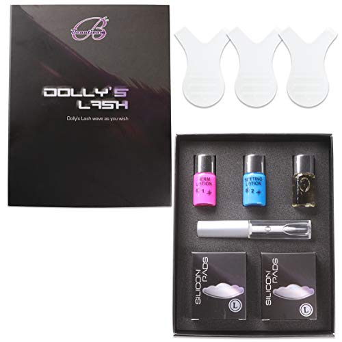 Dolly's Lash Professional Eye Lash Wave Lotion Kit with 2 Boxes of LARGE Pads