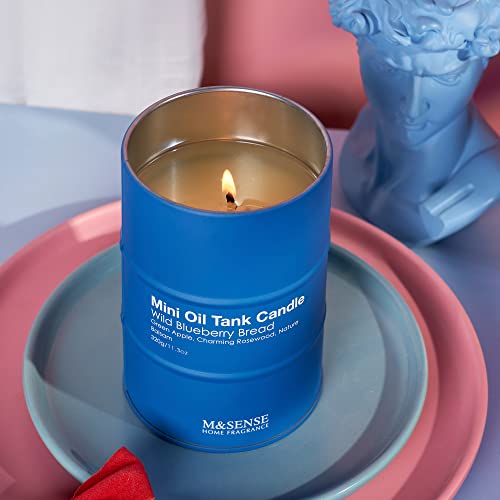 M&Sense Scented Aromatherapy Candle, Stress Relief Gifts For Women,70H Burning, Candles For Home Scented, Natural Soy Wax Tin Candle (Wild Blueberry Bread, 14 Oz) #TOP3