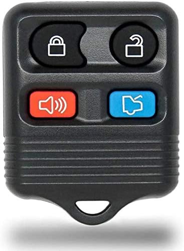 1 New Keyless Entry 4 Button Remote Car Key Fob Fobik Compatible with Mustang Escape Expedition Explorer Focus Fusion Taurus Escort Lincoln Navigator Town Car Mercury with DIY Programming (1 Pack)