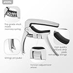 Aroma Guitare Capo ajustable Trigger Tension pour 6 Chaînes Guitares acoustiques et électriques avec pulvérisateur d'épingles