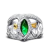 QAOLJYT S925 Silber Herren Ringe, Aragon Mittlerer Zeigefinger Balahs Ringe Punk Lovers Schmuck,13