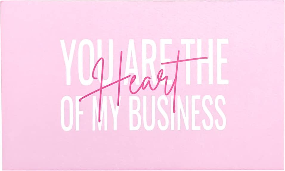 Miniatura 9 de RXBC2011 Tarjetas de agradecimiento con texto en inglés "You are the Heart of my Business" (100 tarjetas rosas tipo 2)