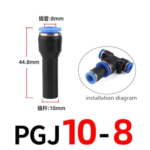 Conector neumático reductor PGJ con sistema de unión a presión instantánea 3