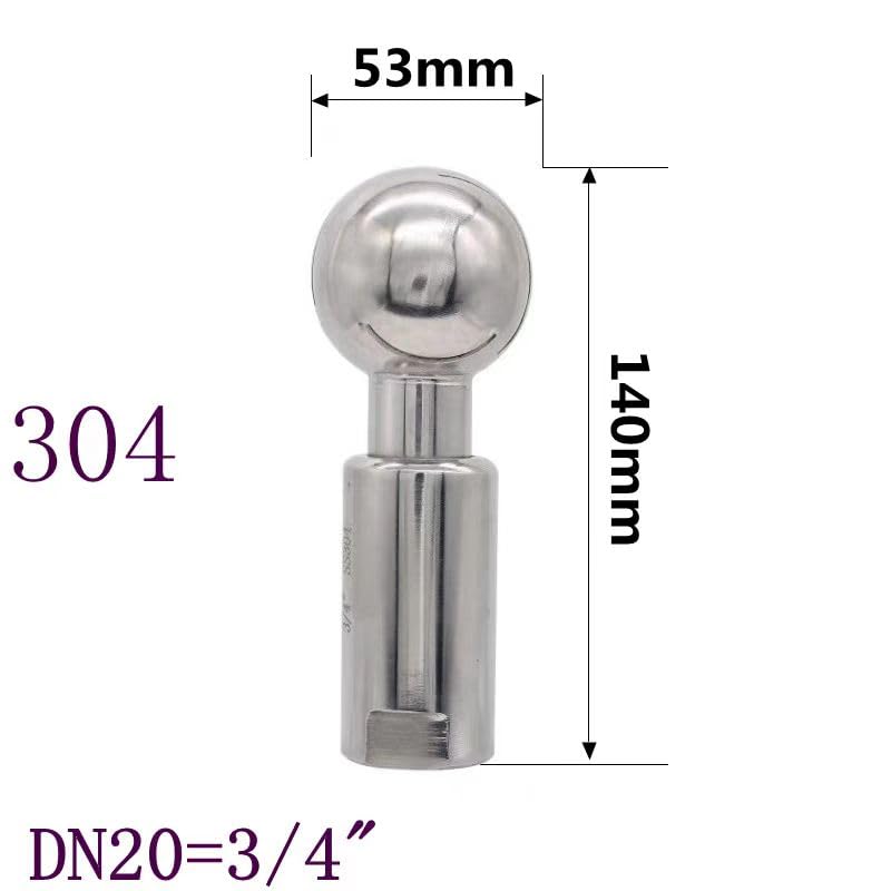 Boule de pulvérisation rotative en acier inoxydable 304 DN50 haute finition