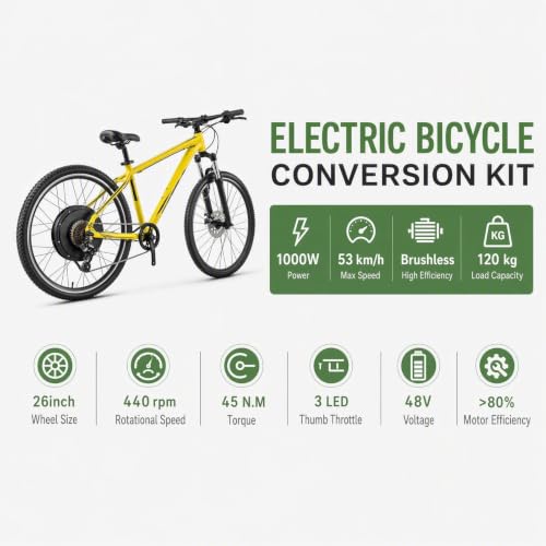48V 1000W Gearless Rear Hub Kit