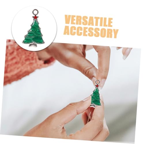 Breloques Sapin de Noël Émail 40 Pièces pour Création Bijoux Diy - 7