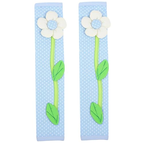 FONDOTIN 2 piezas Fundas Protectoras para Tiradores de Frigorífico y Microondas Unidades Diseño Antideslizante y Antiestático Color Azul Accesorio Práctico para Decoración de Cocina