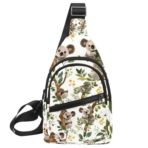 Mochila cruzada cómoda de koalas para correr sin peso en los bolsillos