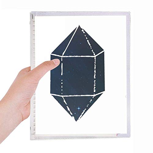 Carnet à spirales rechargeable avec couverture rigide star crystal