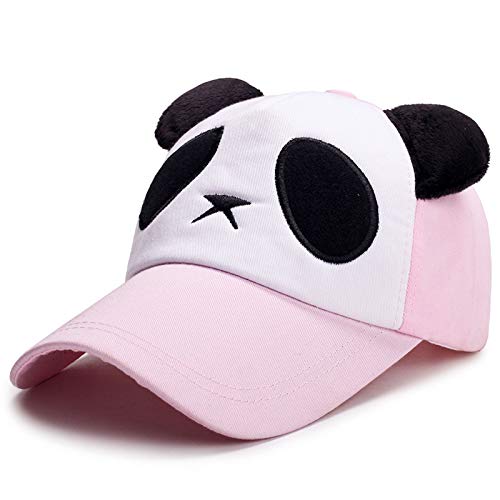 Chapeau De Soleil Mignon De Panda Casquette De Baseball Section pour Enfants 48-54CM Section Coton-Rose Cover