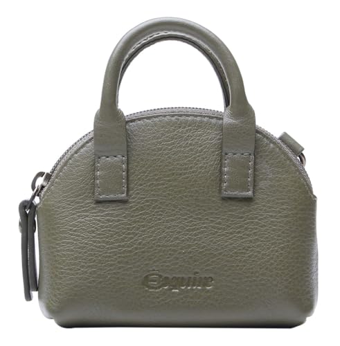 Étui à clés Esquire Peru avec anneau porte-clés en cuir couleur olive