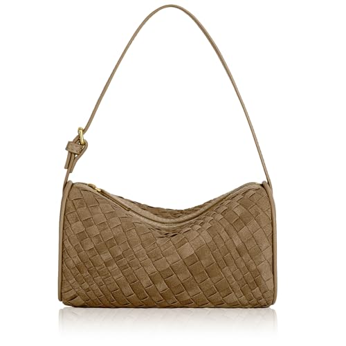 Image of Mini Woven Bag, Leather Woven Handbag with Adjustable Strap, Small Purses for Women, Top-handle Bags, Mini Evening Bag