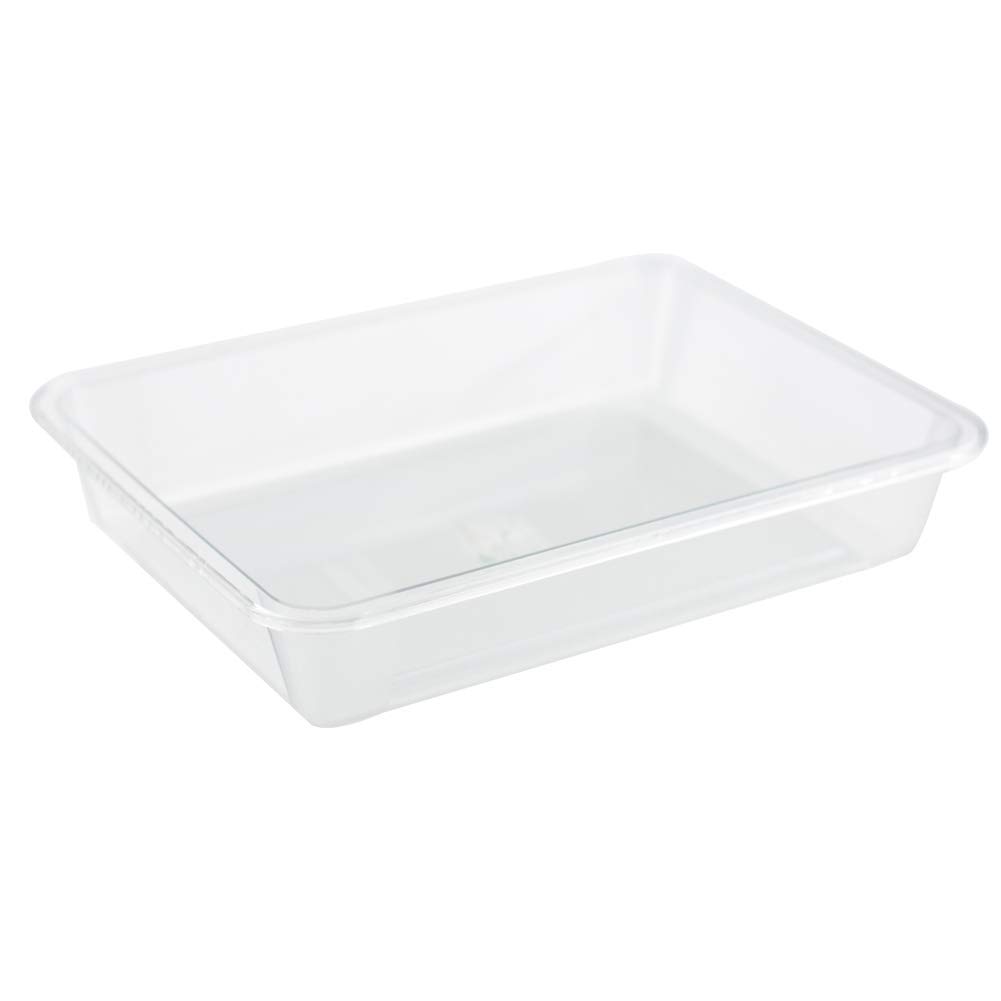 OMEM Reptile Drinking Tray - Large Water Dish Plastics Plate for Turtles, Small Reptiles, Ball Pythons, Lizards, and Snake Cages Bowl (M=30.5x24x5cm,