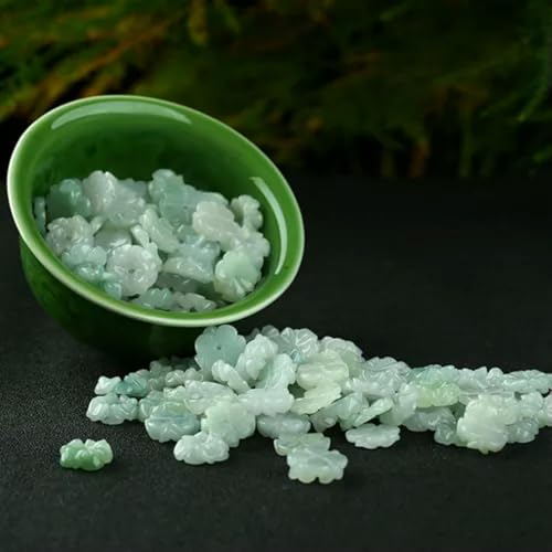 Perles de Jade jadéite de qualité A, lot de 10 fleurs pour pendentif tressé durable