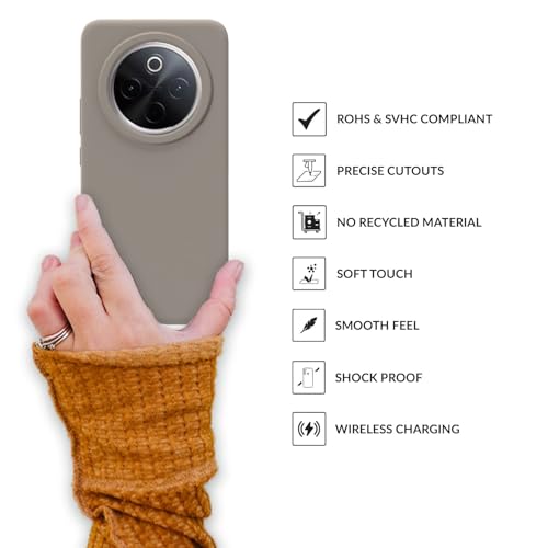Image of SPRIG Compatible with Vivo T4 Premium SilkTone Back Cover Drop Tested Shock Proof Mobile Case for Men, Women, Boys and Girls with Camera Protection (Light Brown)