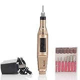 Miss Sweet Electric Nail Drill for Regular Polish Acrylic Nails Nail File (Gold)