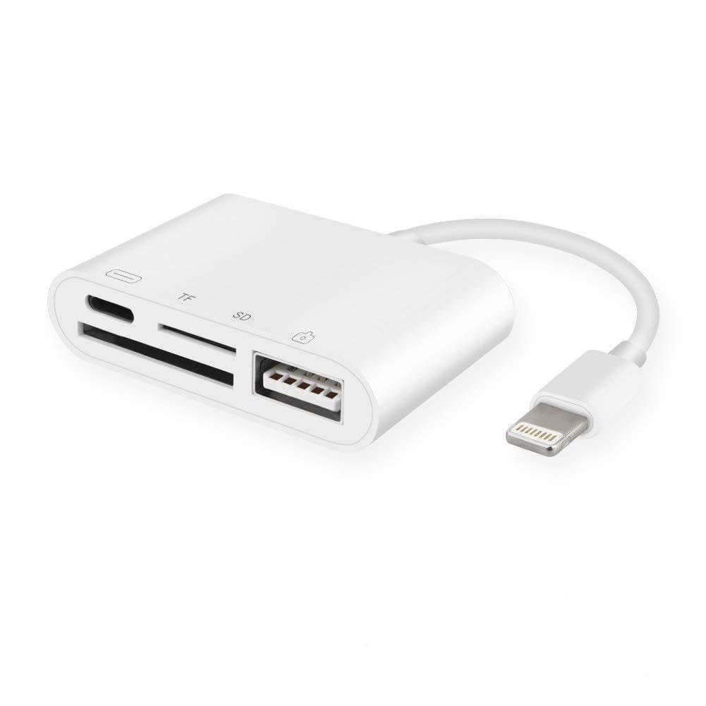 Microware SD Card Camera Reader, 4 in 1 i Phone Card Reader, Lighting to USB Camera Connection Kit SD/TF Card Reader Trail Game Camera Card Viewer Reader for i Phone i Pad-picture-13
