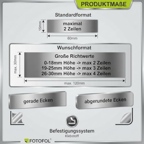 FOTOFOL NAMENSSCHILD BRIEFKASTEN PERSONALISIERT – Namensschilder mit Gravur für Haustür… – Ansicht 5
