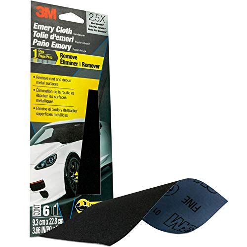 3M Emery Cloth, 03008, 3 2/3 In X 9 In, 6 Sheets Per Pack #TOP2