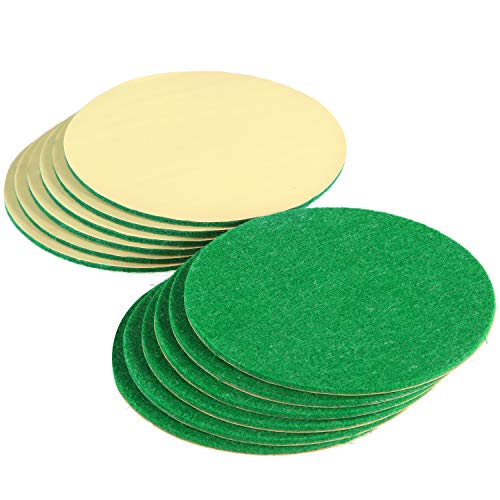 94 Mm Air Hockey Mallet Felt Pads Replacement Air Hockey Pushers Pads Green Self Adhesive Felt Sticker For 96 Mm Air Hockey Pushers (8 Packs) #TOP2