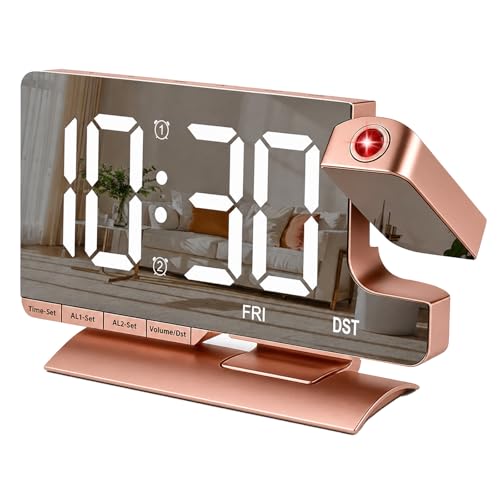 Despertador proyectable de techo para dormitorio con proyector de 180 grados 2